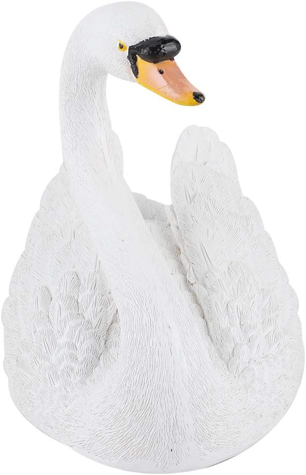 Figura de cisne blanco, decoración de cisne de resina, modelo animal, decoración de paisaje, jardinería para patio