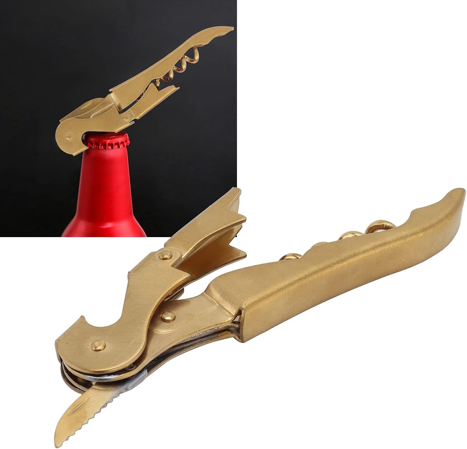 Sacacorchos de vino, sacacorchos de forma linda, abridor de botellas de vino, removedor de botellas para camareros, herramienta manual fácil de