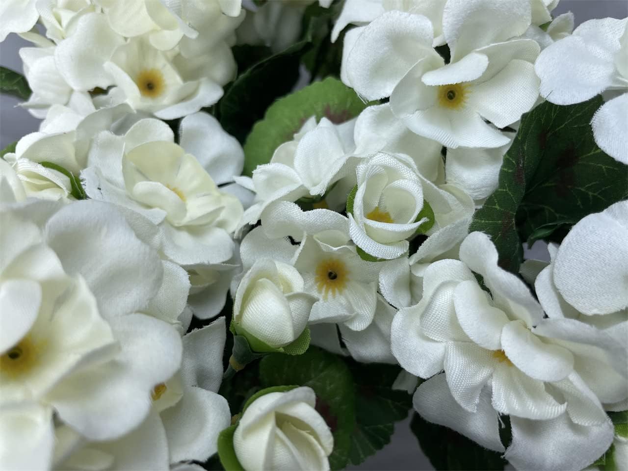 Arbusto de geranio artificial, begonia, planta de seda falsa para macetas de exteriores, jardín, decoración del hogar (3, blanco)