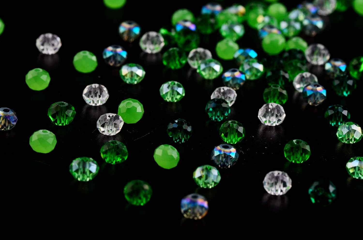Cuentas de cristal de 0.236 pulgadas, 500 cuentas espaciadoras facetadas Briollete Rondelle Sparkle AB sueltas, dijes para bricolaje para pulseras,