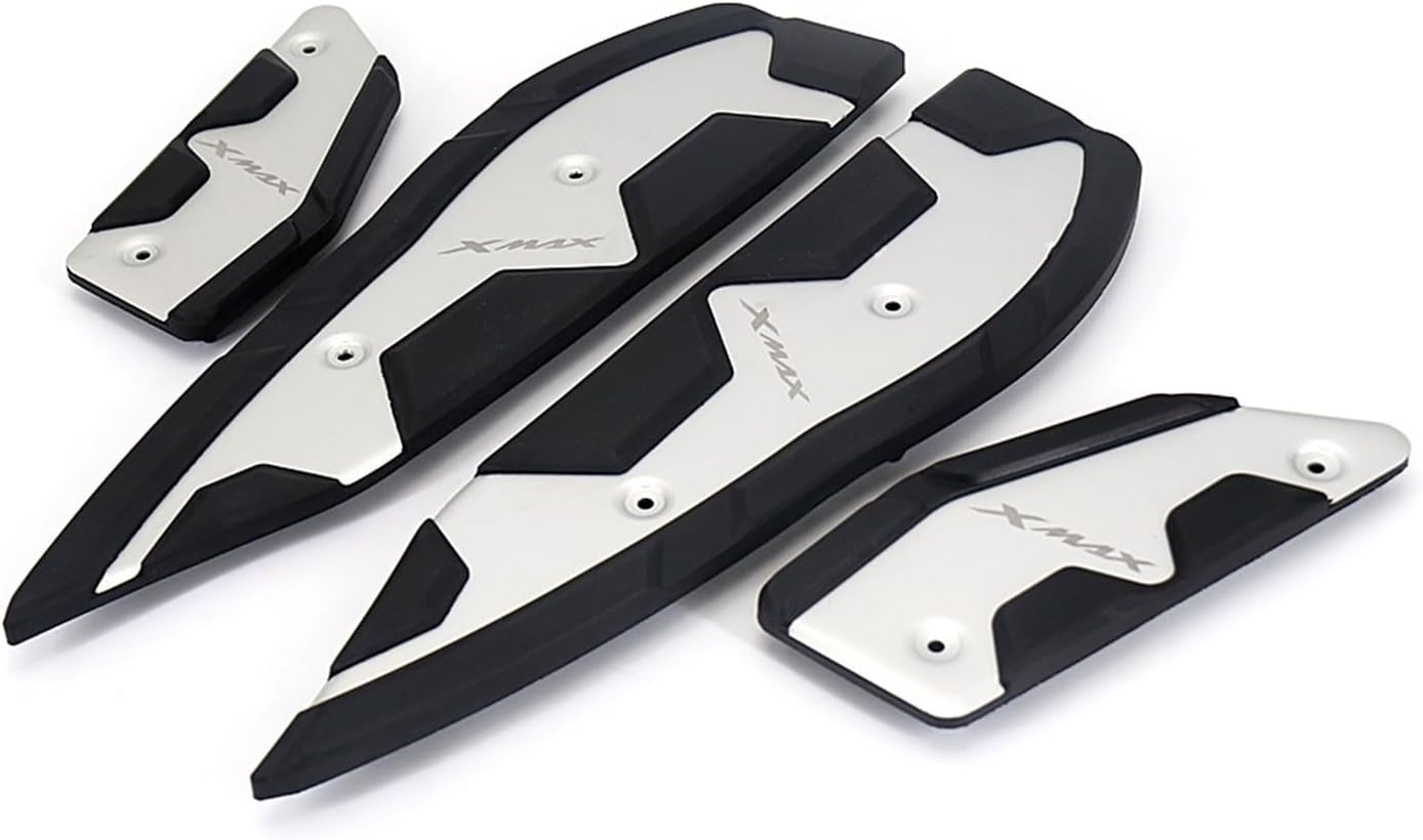 Motorcycle Footrest Foot Pads Pedal Plate Pedals Compatible with X-MAX 125 250 300 400 XMAX125 XMAX250 XMAX300 XMAX400 2017-2022 (Color  Behind)