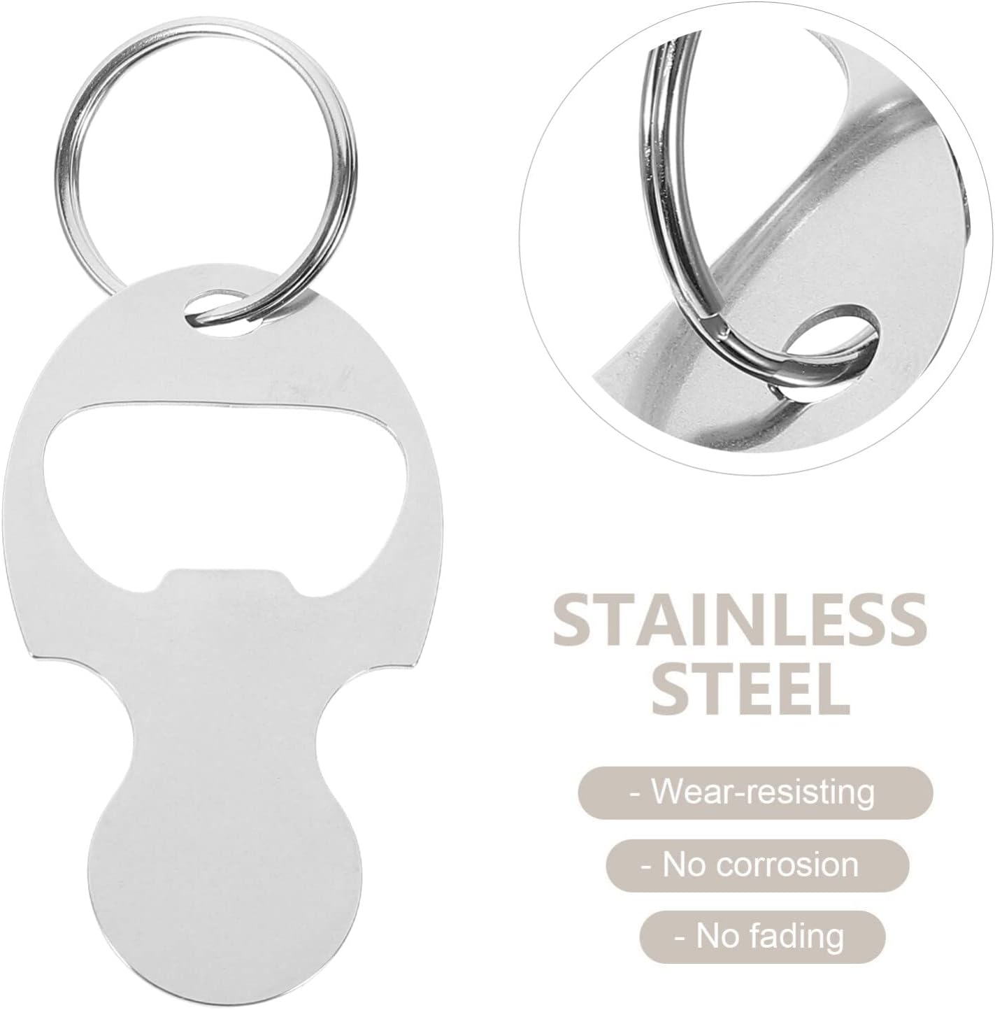 Gadpiparty 6 piezas de fichas de carrito de compras de aleación de aluminio, prácticos abrebotellas, llavero de metal antipérdida para hombres y