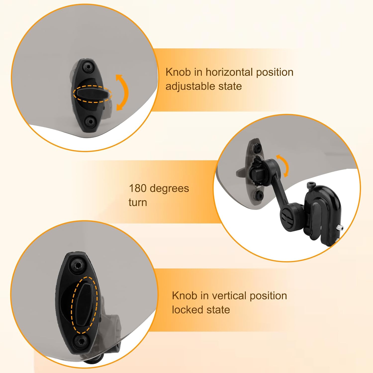 LKV Extensión de parabrisas de motocicleta, deflector de viento universal con clip ajustable de humo compatible con Harley Yamaha Kawasaki Suzuki