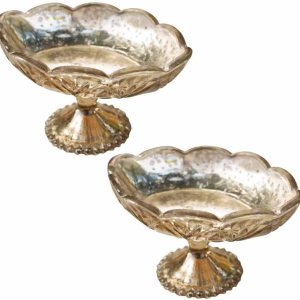 Compota de vidrio dorado, cuenco con base de pedestal, vidrio de mercurio, motivo de cuentas, centro de mesa para el hogar y la boda, decoración de Compota de vidrio dorado, cuenco con base de pedestal, vidrio de mercurio, motivo de cuentas, centro de mesa para el hogar y la boda, decoración de