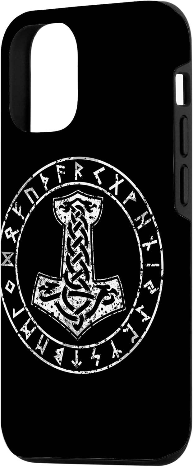 Funda para iPhone 14 Mjolnir Thor Hammer Viking Norse Mythology