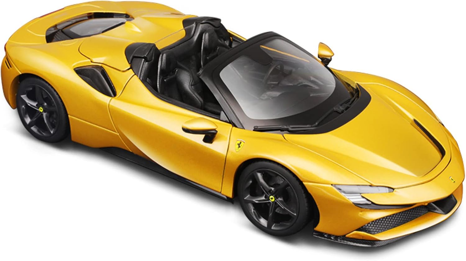 118 Bburago 2022 SF90 Spider Coche de simulación convertible Vehículos fundidos a presión estática Modelo coleccionable Juguetes de coche
