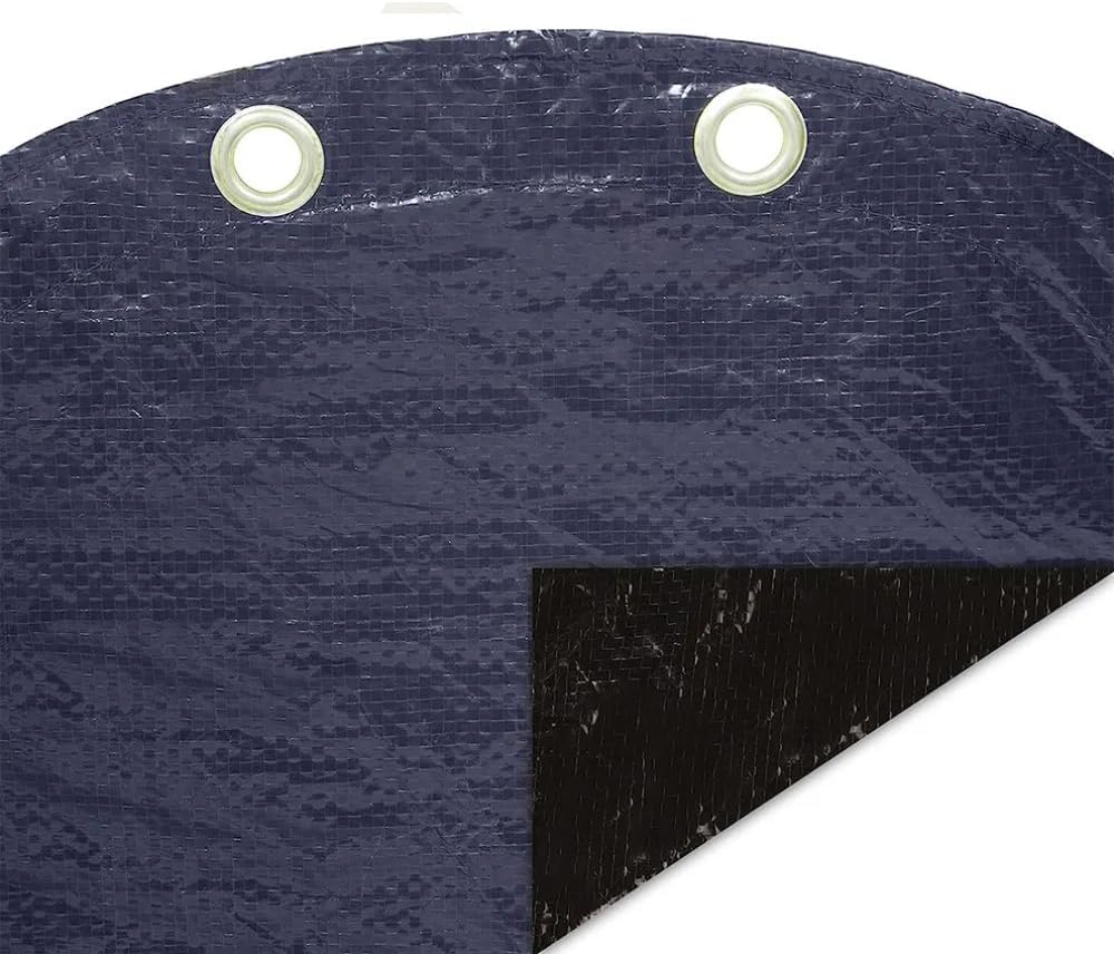 Cubierta de piscina de invierno de lujo para piscinas redondas de 18 pies  AzulNegro  Fácil de instalar, protección UV y duradera  Incluye material