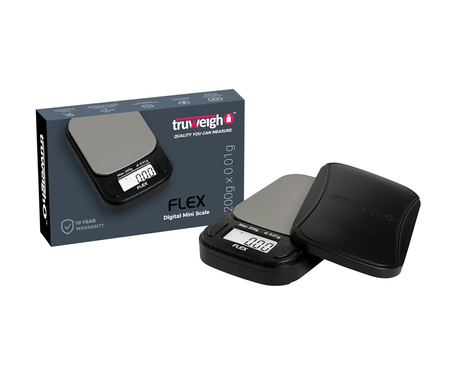 Flex – Mini báscula digital de 7.05 oz x 0.00 oz, báscula digital de cocina, báscula digital de viaje, báscula portátil de alimentos, báscula de