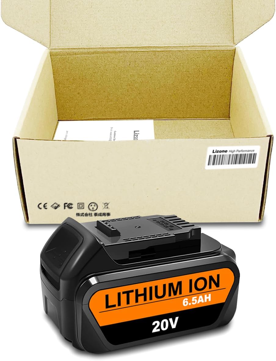 Batería de repuesto de 6.5Ah 20V para Dewalt 20V 6.0Ah DCB206 5.0Ah DCB205Y 4.0Ah DCB204 20V Max XR Batería compatible con batería de litio Dewalt