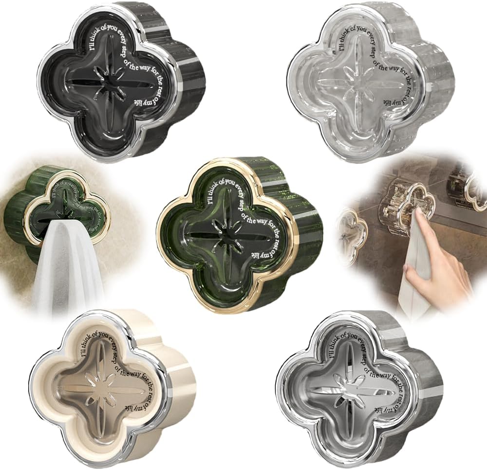 5 soportes para toallas de cocina, gancho autoadhesivo para toallas de cocina, goma de silicona suave y fácil instalación, soporte para toallas de