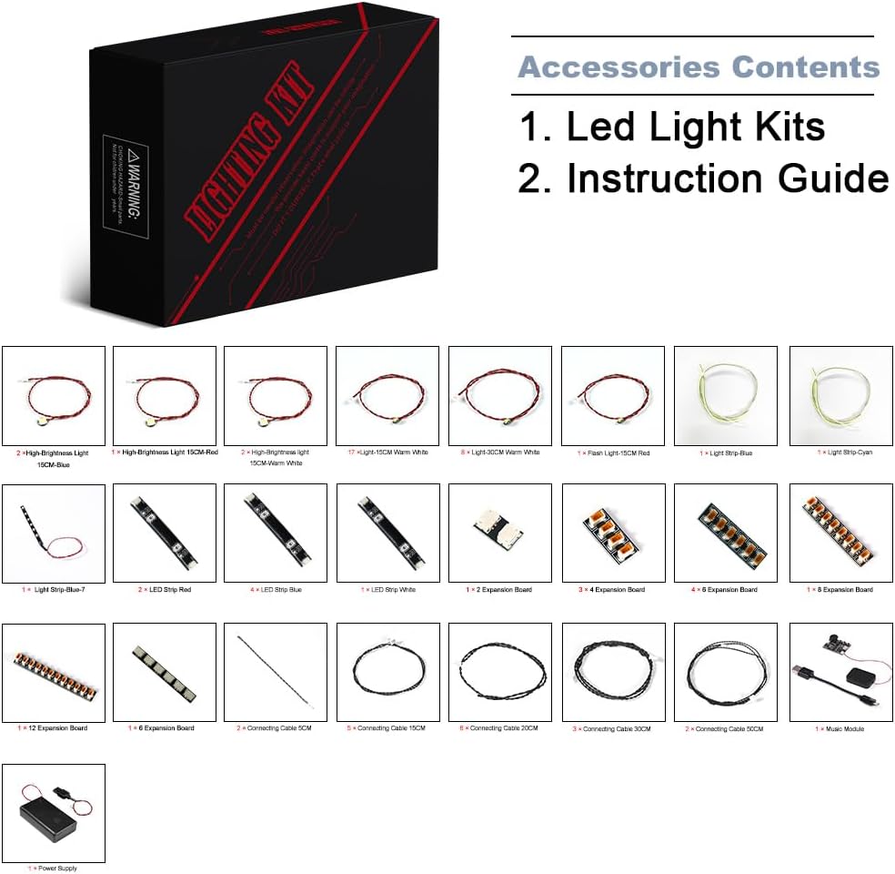 BrickBling Kit de luz LED para Lego Batcuave Shadow Box, versión musical de iluminación compatible con Lego 76252 – No incluye juego de modelos