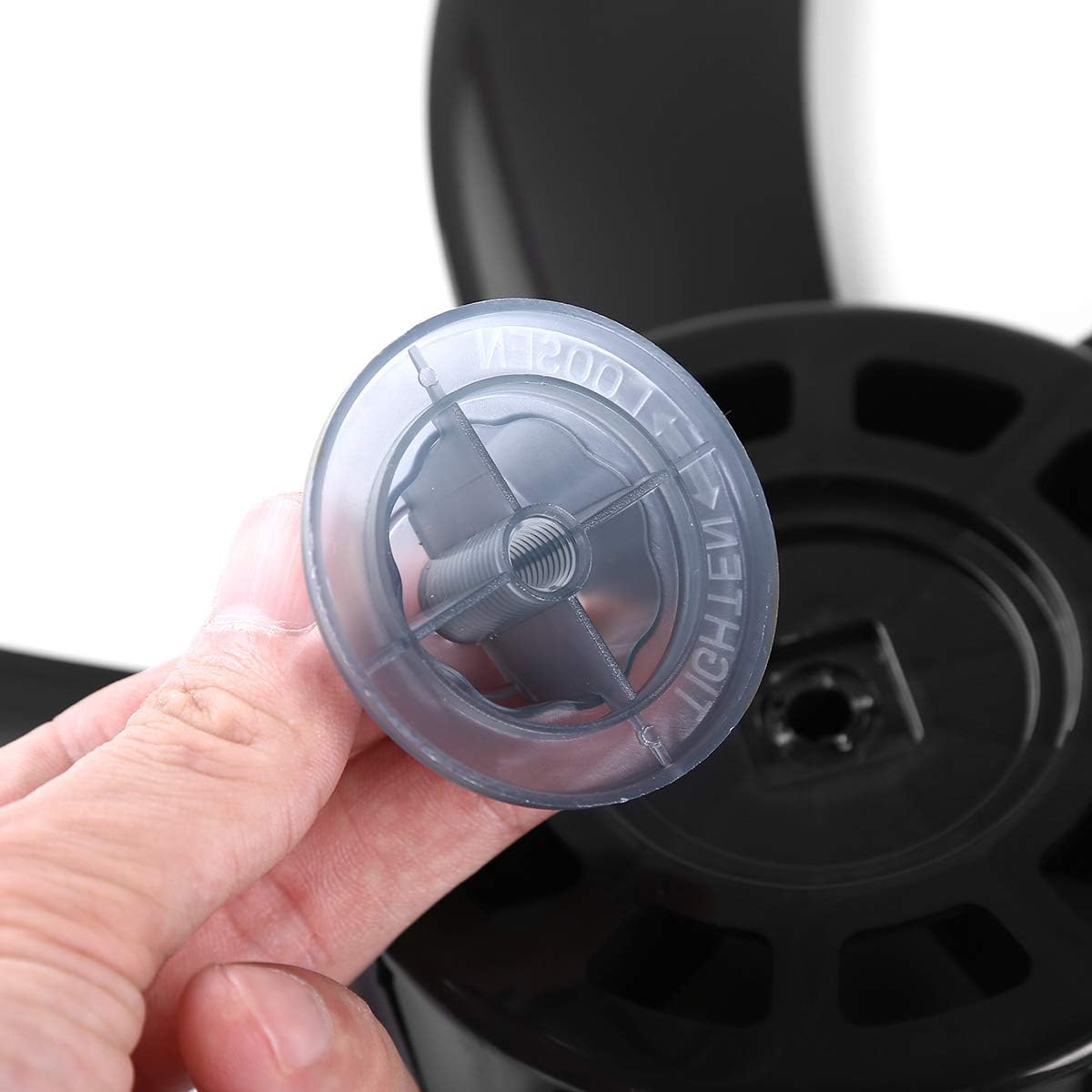 YiZYiF Ventilador de mesa con pedestal para el hogar, ventilador de 20 pulgadas, hoja de ventilador de plástico, 5 hojas, accesorios con cubierta de