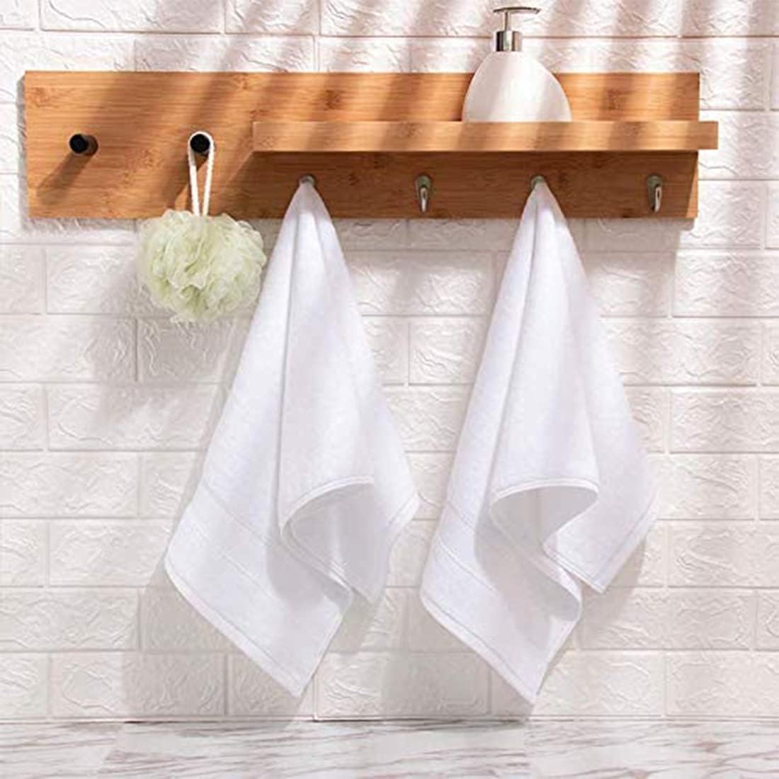 RUIBOLU Juego de 2 toallas de mano para baño, 100% algodón, ultra suaves, altamente absorbentes, tamaño 14 x 30 pulgadas, toallas de mano para baño,