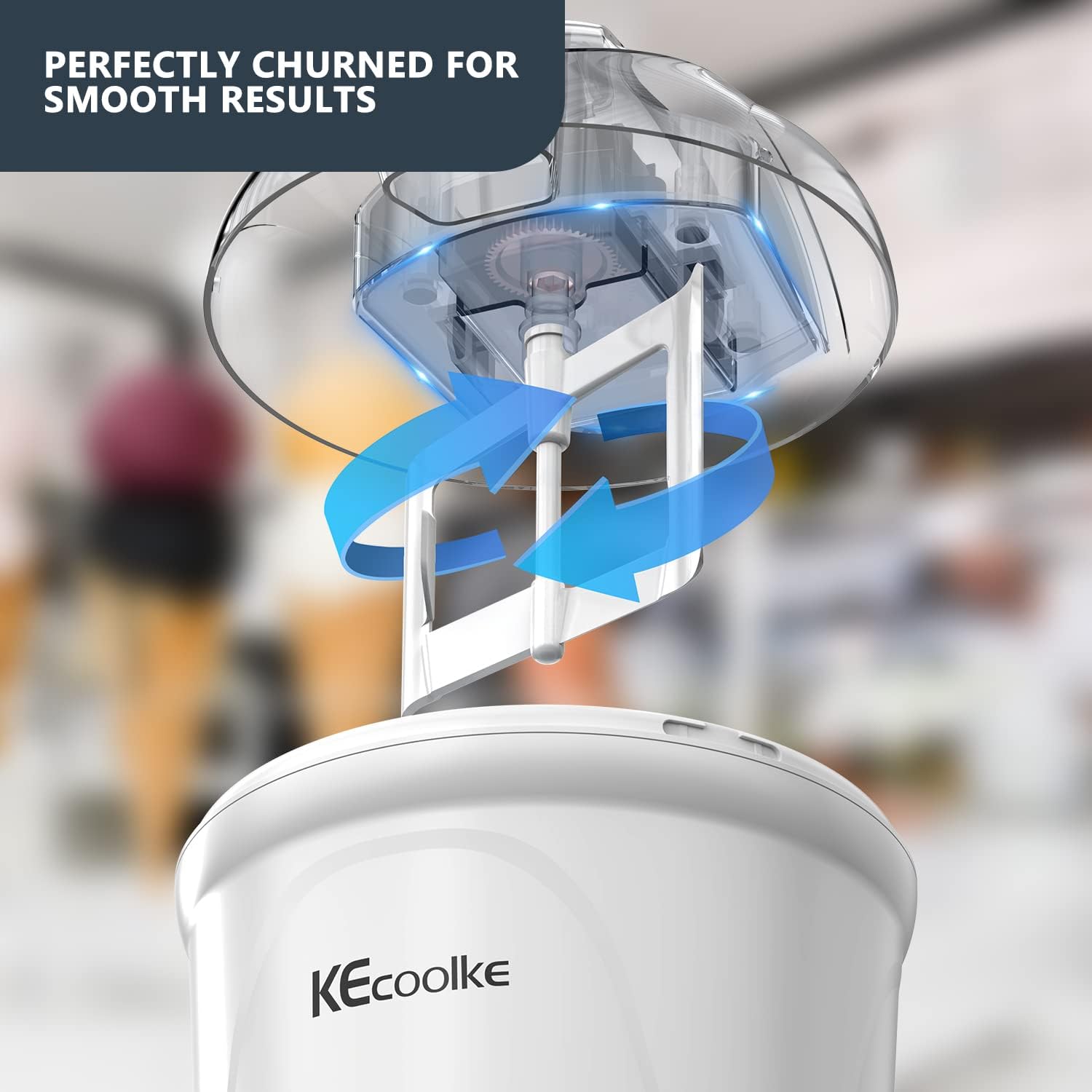 KECOOLKE Máquina de helados, regalos de agradecimiento para profesores, máquina eléctrica de helado suave para servir casero de 1.5 cuartos de galón