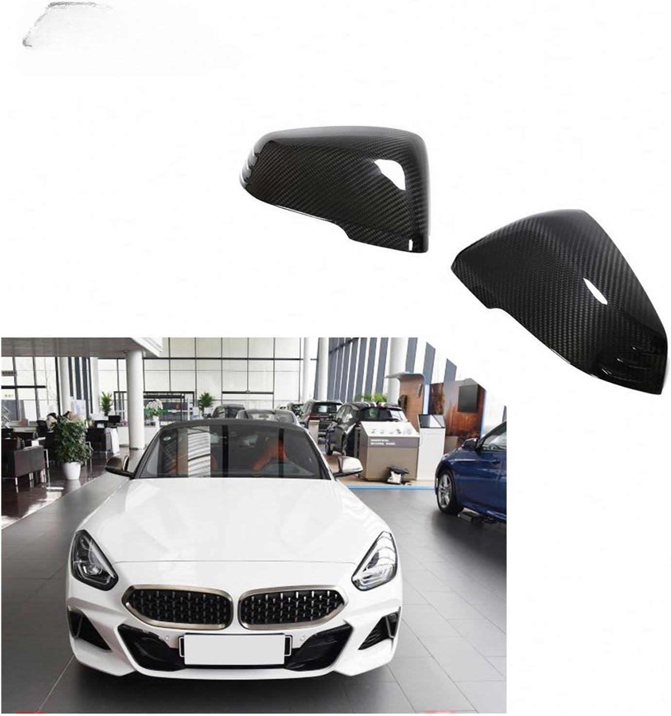 Modify Luxury Dry Carbon Fiber Car Rearview Mirror Covers for Toyota Supra A90 2019-2020
