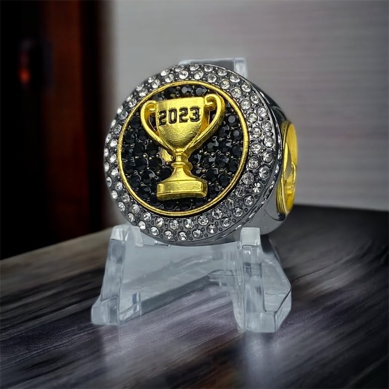 Paquete de 1 o 10 premios de anillo de trofeo de campeonato 2023 para ganador de torneo o campeón de liga