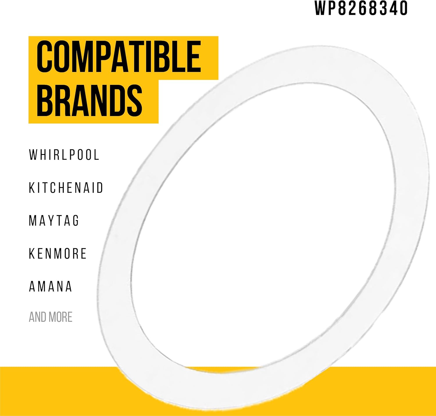 WP8268340 8268340 – Sello de brazo de pulverización – Compatible Whirlpool Kenmore KitchenAid Maytag lavavajillas – Sustituye a AP601229 904020