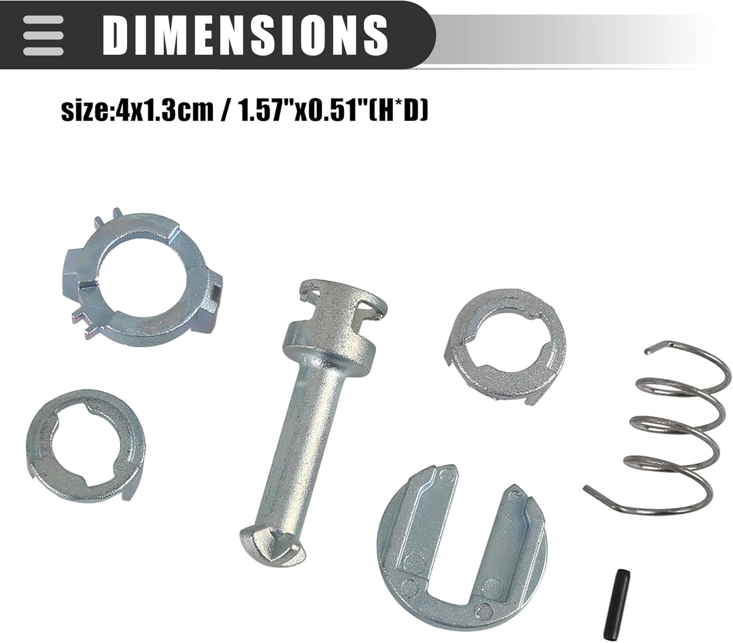 Motoforti Kit de reparación de cerradura de puerta, cilindro de cerradura de puerta, kit de reparación, para BMW X3 2004-2010, metal, tono plateado