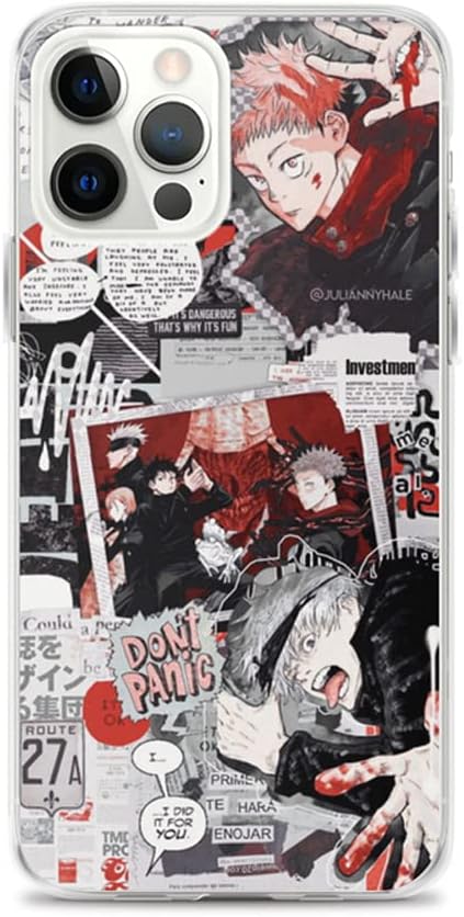 Funda compatible con iPhone 13 Gojo Satoru, Yuji Itadori Cool Anime Boys  Jujutsu Kaisen funda de silicona suave TPU funda protectora para teléfono