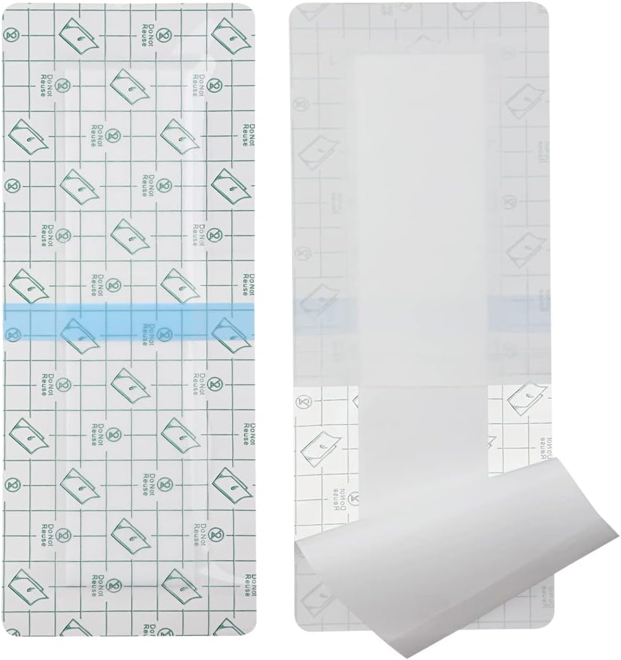 14 protectores impermeables para heridas de ducha de sección C, 4 x 12 pulgadas, abdominoplastia, incisión, vendaje abdominal, histerectomía,