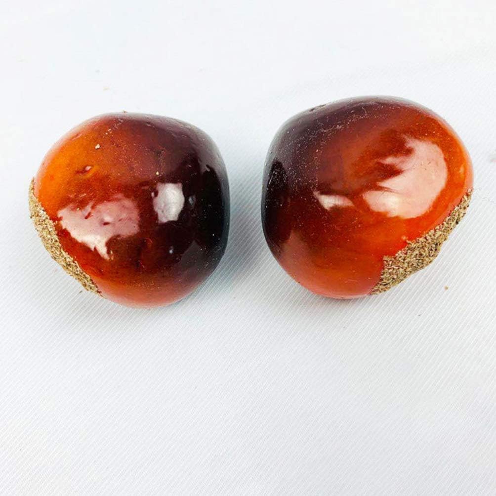 ULTNICE RWW19R7Y18FAVH18XI, 20 piezas de castaña artificial, espuma de frutas sintéticas, dispersión de mesa de frutas sintéticas, juguetes