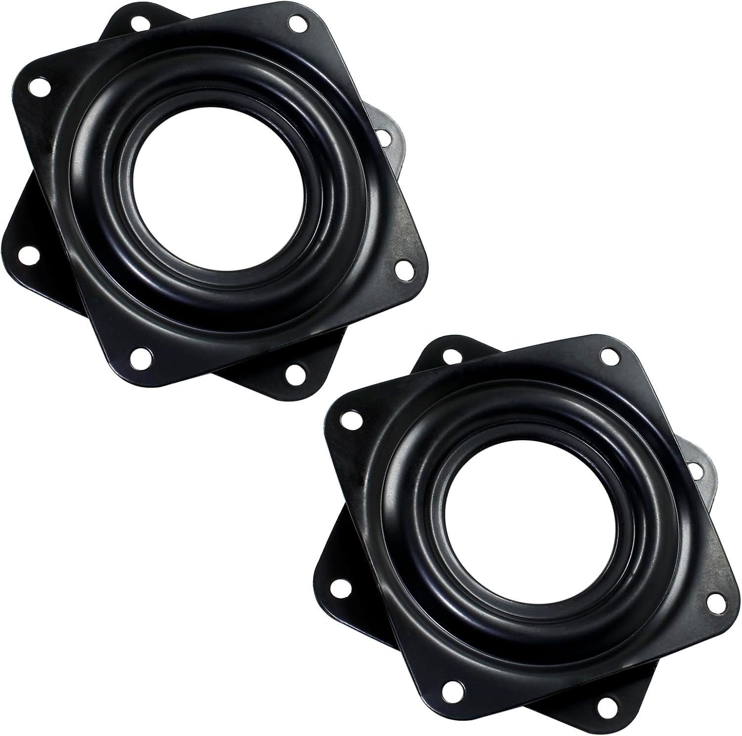 Suiwotin Juego de 2 platos giratorios cuadrados Lazy Susan de 3 pulgadas, resistentes, con rodamiento de bolas de acero, bandeja giratoria para mesa
