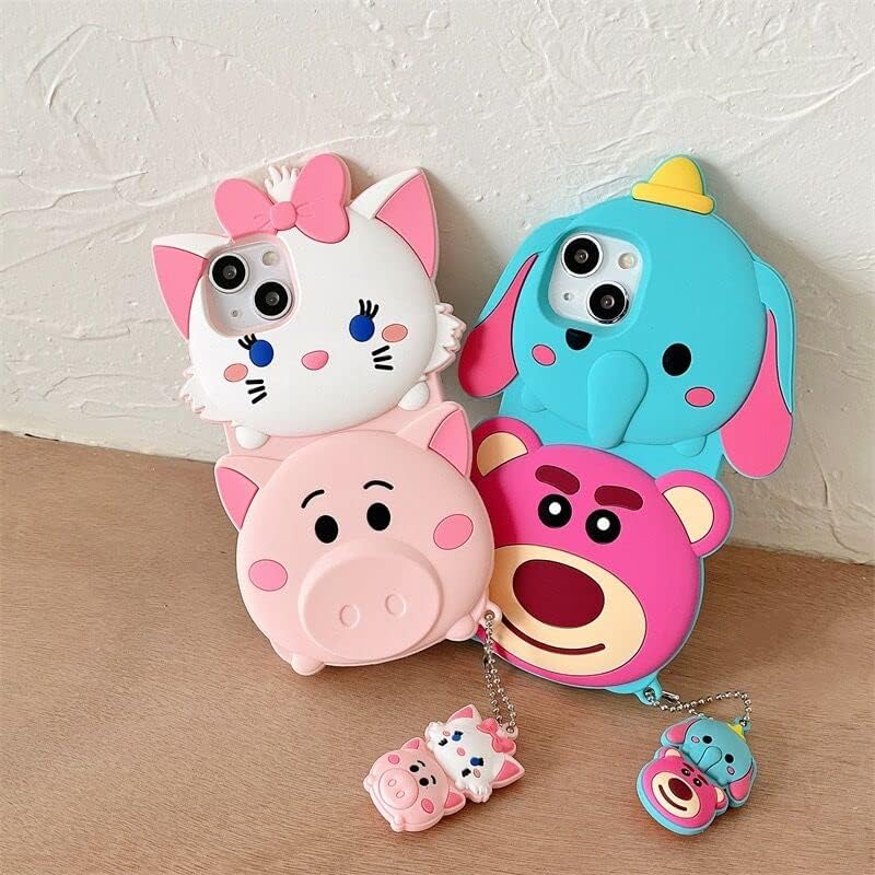Funda de silicona suave con dije para Apple Disney, Disneyland 3D, dibujos animados, anime, encantador, para niños y niñas (para iPhone 11, Monsters
