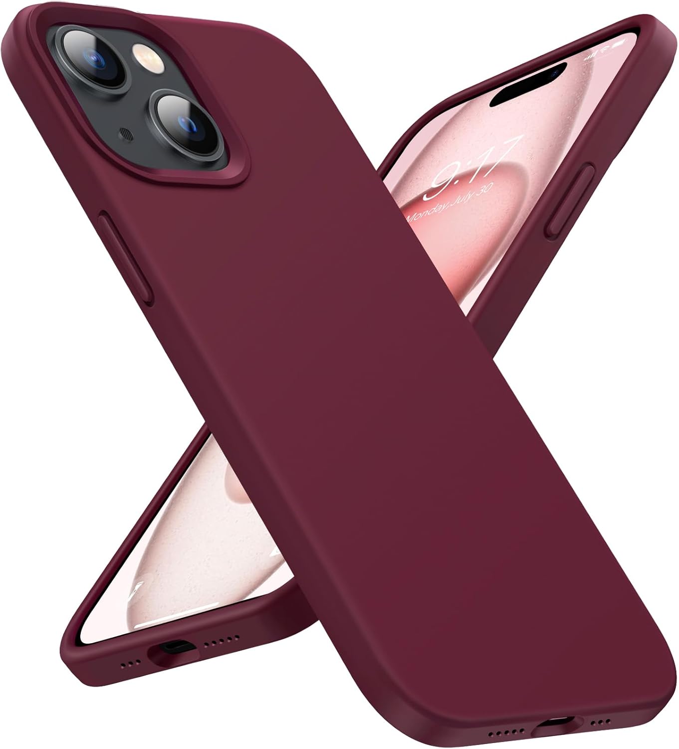 Funda diseñada para iPhone 15, funda de silicona protección contra caídas de grado militar forro de microfibra antiarañazos funda de silicona ultra