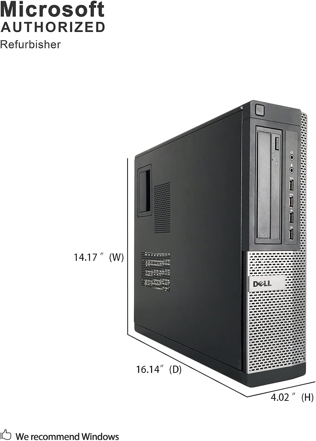 Dell Computadora de sobremesa Optiplex 9010, Intel Core i5 3.2 GHz, 16 GB de RAM, 1 TB SATA HDD, teclado y ratón, Wi-Fi, HDMI, DVD-ROM, Windows 10