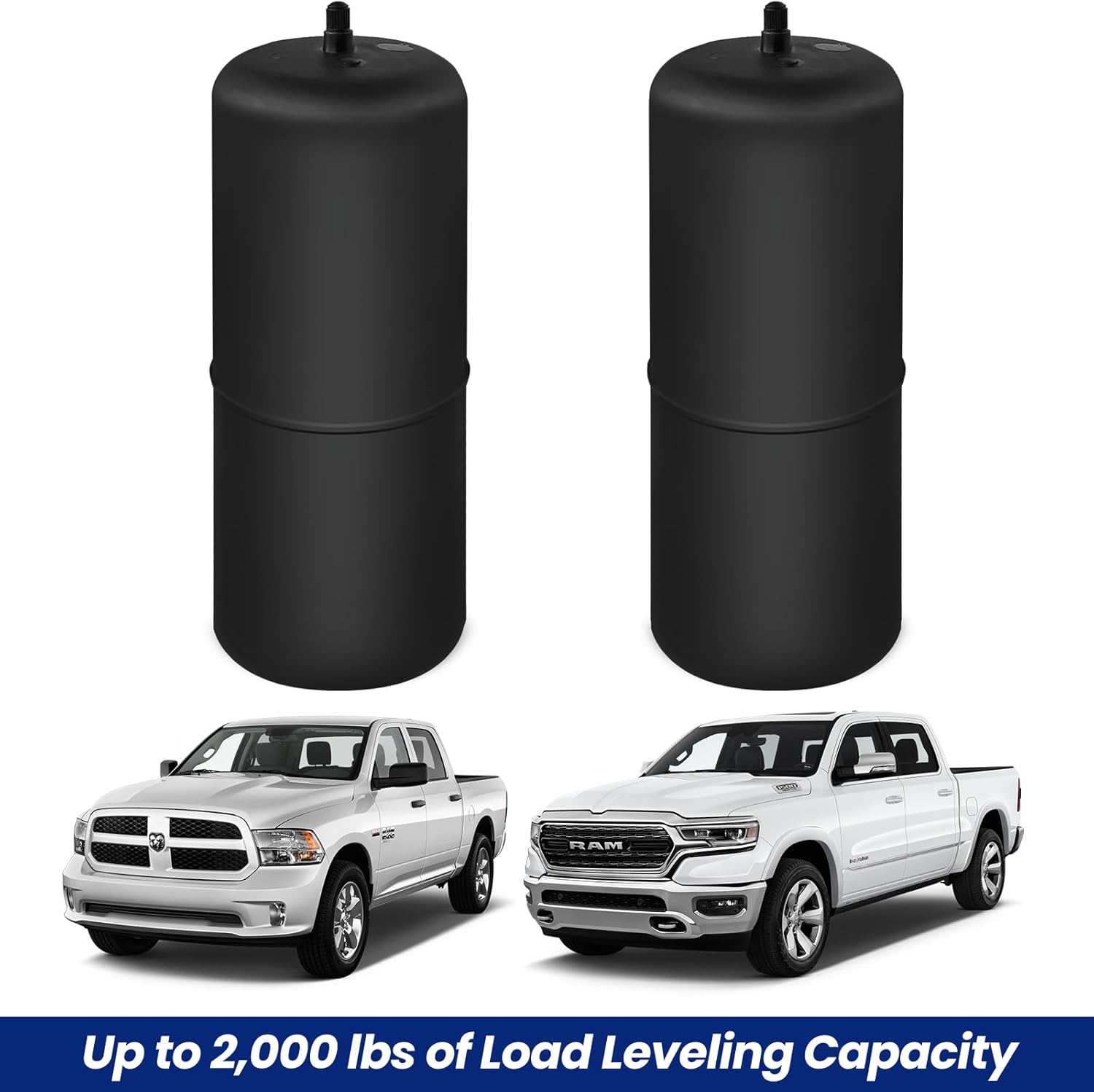 KEIYSHOLCK Kits de suspensión de bolsa de aire trasero de repuesto para Ram 15001500 Classic Pickups Heavy Duty Air Ride Helper Spring Bag de hasta