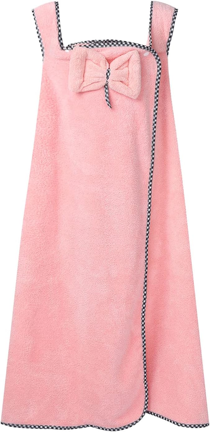 Albornoz de algodón para niños y niñas, toalla de baño de spa, toalla de baño, paño de rizo, bowknot para bañarse, cubrir el cuerpo