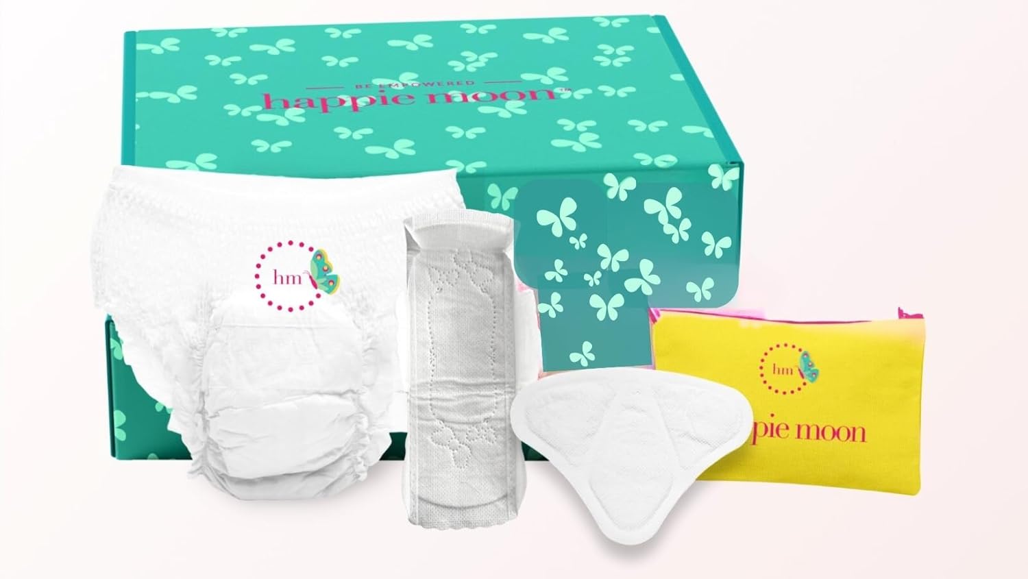 Kit de primer período para preadolescentes  Almohadillas de período pequeño  Ideal para la escuela y en movimiento  Cero cloro, blanqueador, tintes