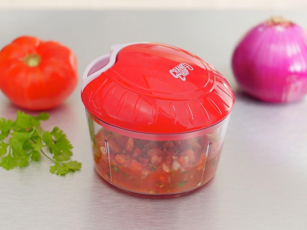 Manivela Chop picadora de alimentos Bulbhead, Mini picadora de alimentos manual para picar, Prep, & dados alimentos