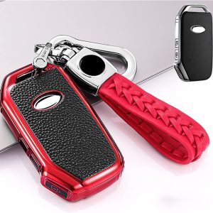 Gran suerte TPU – Funda protectora para llave de coche, con llavero (rojo) para Kia Soul (2020-2022) Forte (2019-2021) Telluride (2020-2021) Gran suerte TPU – Funda protectora para llave de coche, con llavero (rojo) para Kia Soul (2020-2022) Forte (2019-2021) Telluride (2020-2021)
