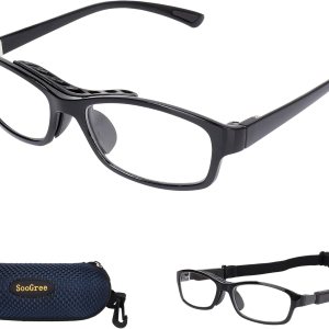 Gafas deportivas, gafas de seguridad para fútbol, con correa ajustable, patillas intercambiables para hombres y jóvenes Gafas deportivas, gafas de seguridad para fútbol, con correa ajustable, patillas intercambiables para hombres y jóvenes