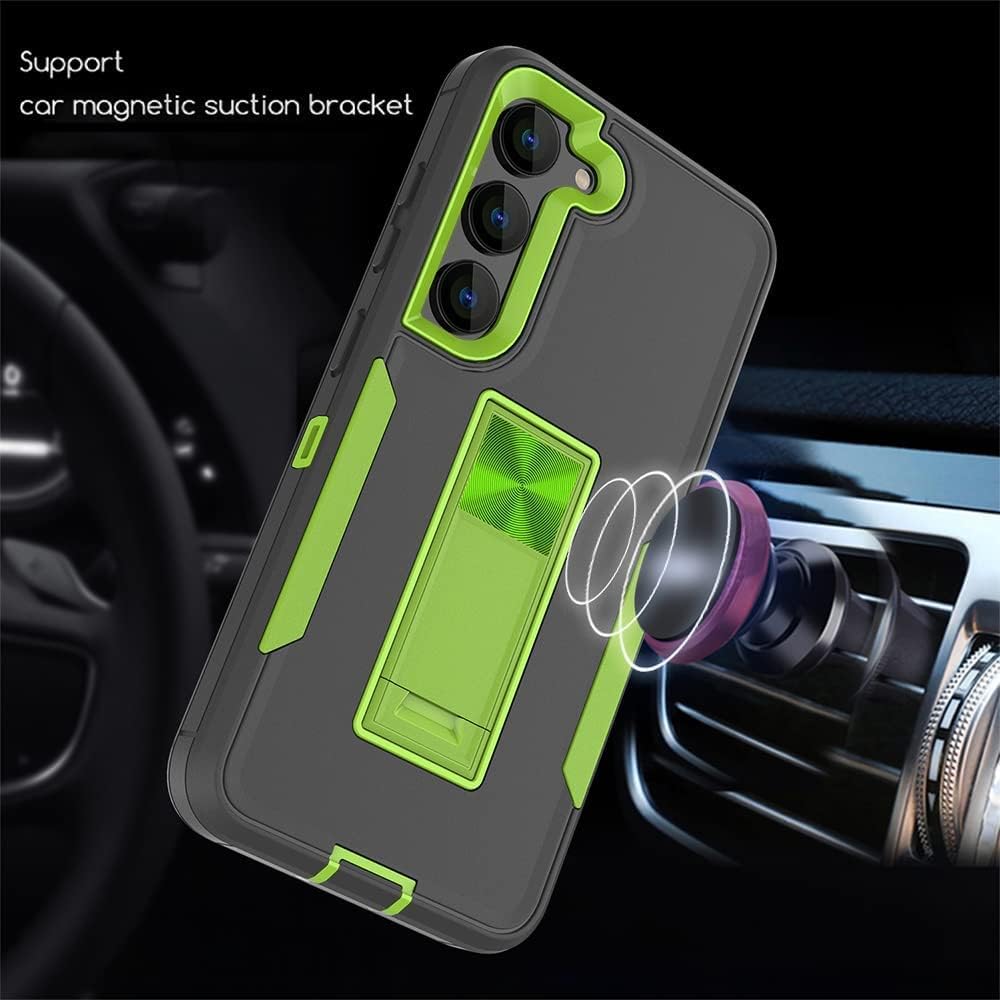 wulibox Funda de diseño profesional para Samsung Galaxy S22 Plus con soporte, protección contra caídas, apta para montaje magnético de automóvil, no