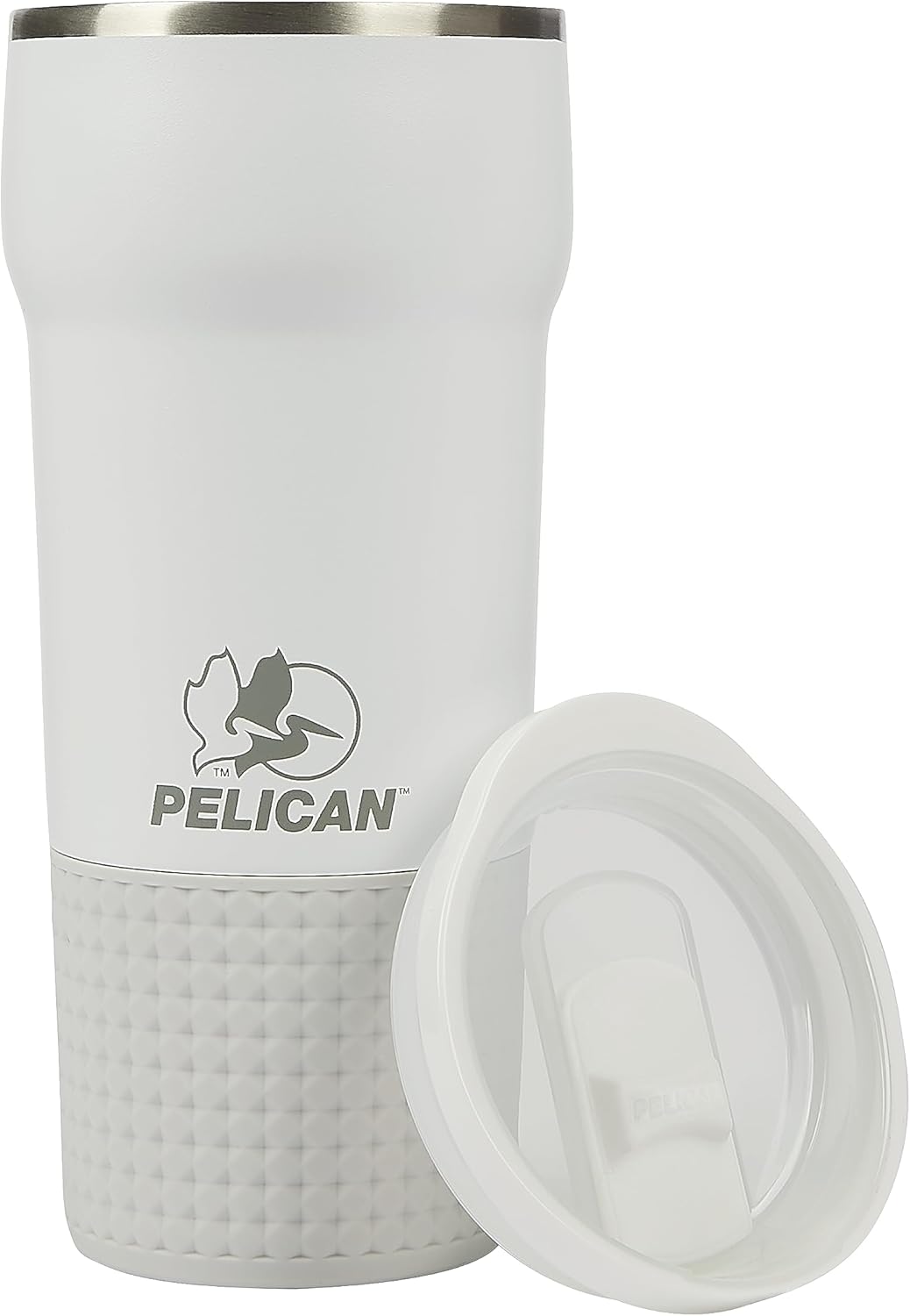 Pelican Hydration Pelican Cascade – Vaso aislado al vacío de 22 onzas, acero inoxidable reciclado de doble pared de viaje con doble tapa, taza de
