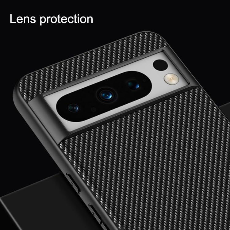 Funda para Google Pixel 8 Pro, alta calidad, material de fibra de carbono, resistente a los arañazos, protección flexible, antideslizante, fibra