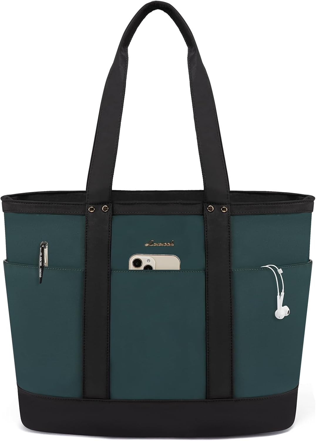 LOVEVOOK Bolsa de mano para mujer, bolsa de hombro grande, bolsa de trabajo ligera para profesores, bolsa para laptop de 15.6 pulgadas con correa de