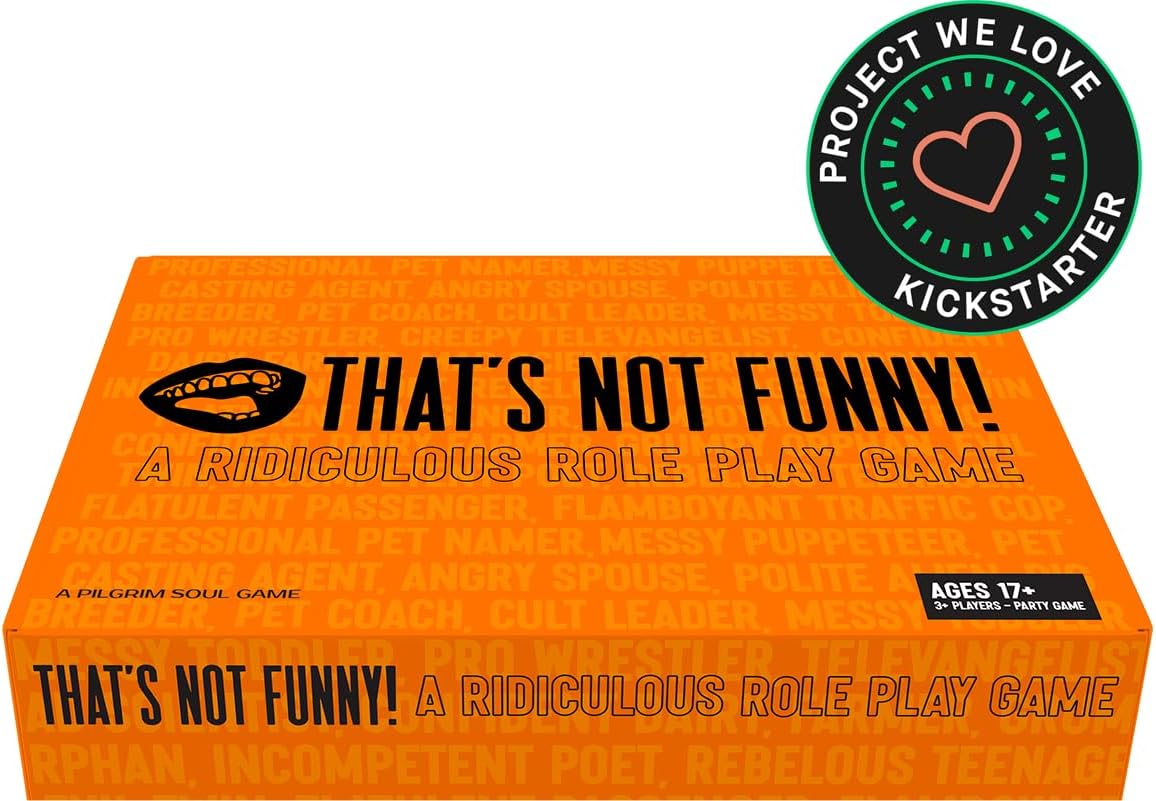 Pilgrim Soul That’s NOT Funny – Un juego de fiesta para personas que aman reír – 150 cartas ridículas de juego de rol – Juegos de temas divertidos