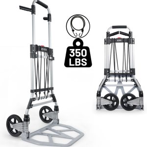 Versión mejorada Carro de mano plegable de alta resistencia y capacidad de 350 libras, mango telescópico, carrito de carrito, carrito de equipaje, Versión mejorada Carro de mano plegable de alta resistencia y capacidad de 350 libras, mango telescópico, carrito de carrito, carrito de equipaje,