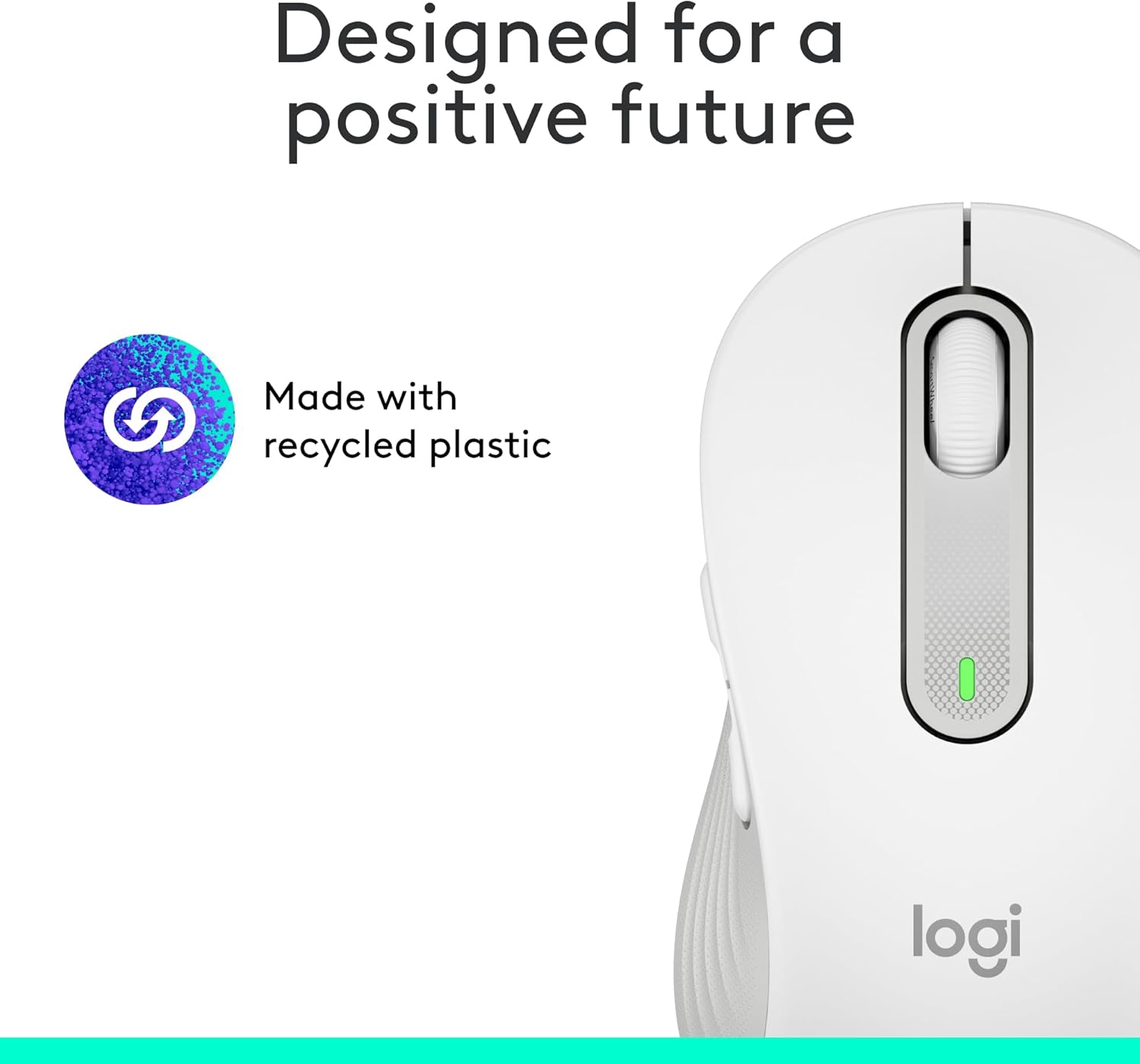 Logitech Signature M650 L – Mouse inalámbrico de tamaño completo, para manos de gran tamaño, batería de 2 años, clics silenciosos, botones laterales