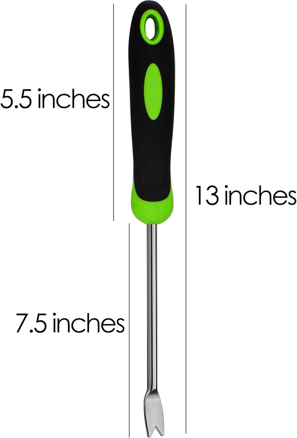 GEARLINTON Herramienta de desbrozadora manual de jardín con mango ergonómico, extractor de malezas de césped de jardín de acero inoxidable, paquete