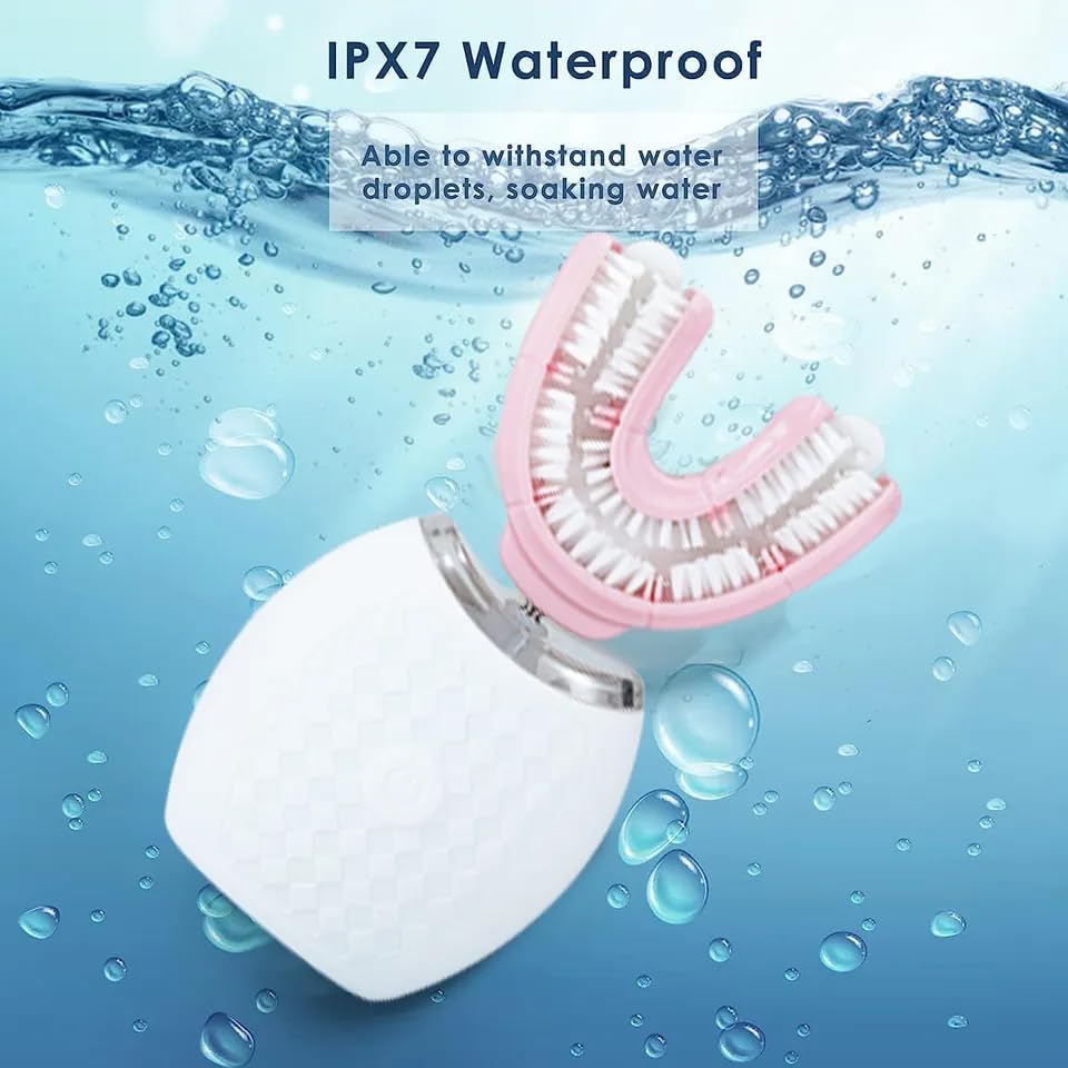 Ortho Sparkle Cepillo de dientes eléctrico automático para adultos, cepillos de dientes en forma de U para blanqueamiento dental, limpieza bucal de