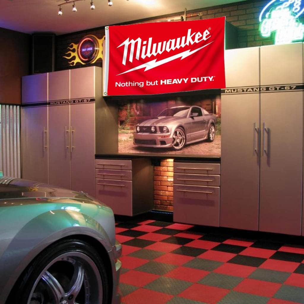 Bandera de Milwaukee Nothing But Heavy Duty Banner de 3 x 5 pies para dormitorio universitario, habitación hombre cueva garaje