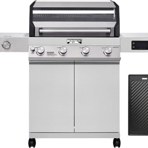 Monument Grills Denali D405 – Parrilla de barbacoa inteligente de gas propano líquido de 4 quemadores de acero inoxidable con placa de cocción (2 Monument Grills Denali D405 – Parrilla de barbacoa inteligente de gas propano líquido de 4 quemadores de acero inoxidable con placa de cocción (2