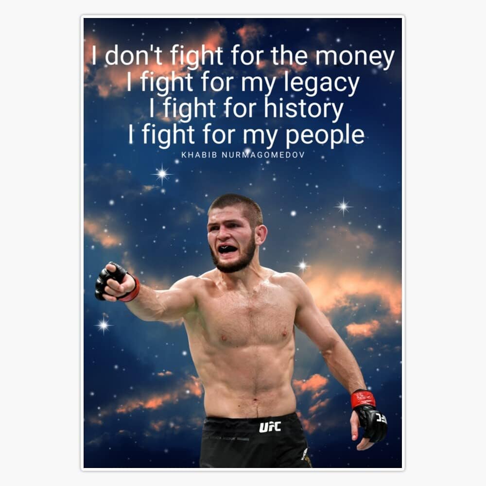 Khabib Nurmagomedov – Adhesivo adhesivo para parachoques (5 pulgadas)