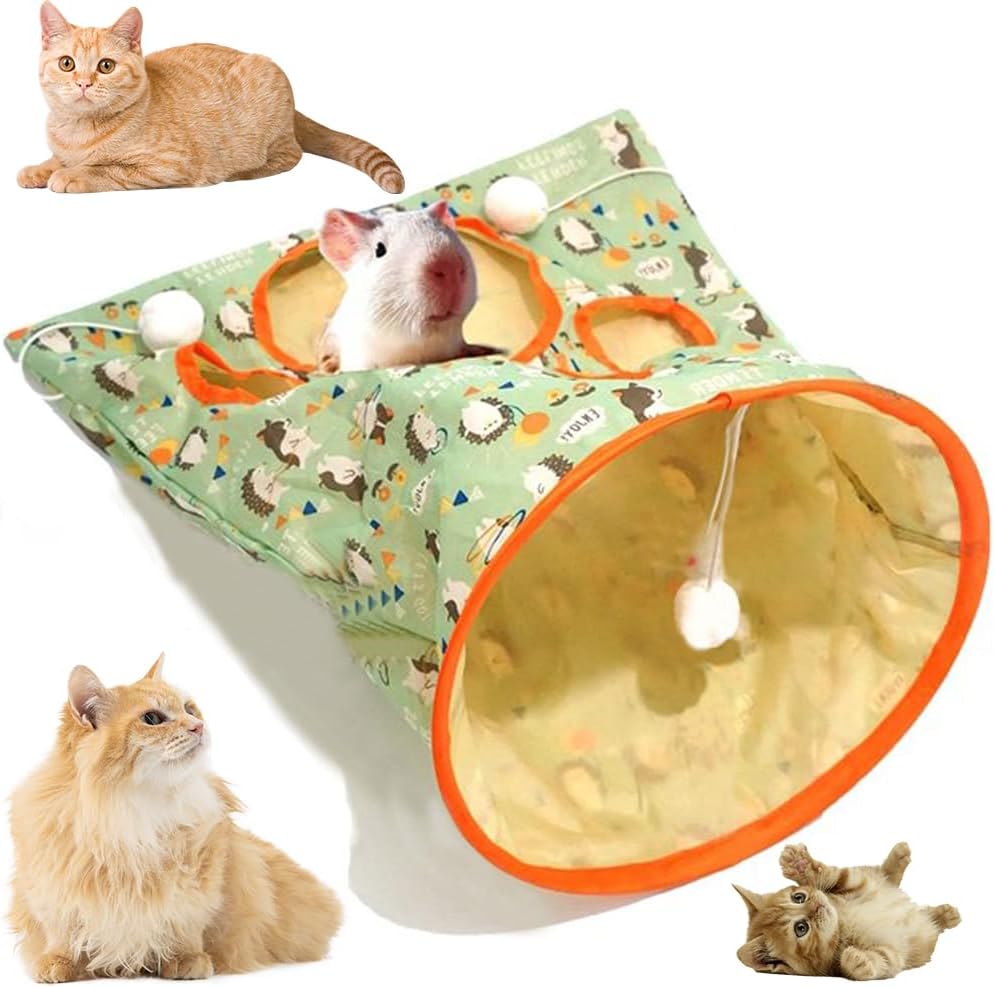 Bolsas de túnel para gatos de interior, juguete de túnel de juego para gatos 2024, bolsa de taladro interactiva plegable para gatos, juguete para
