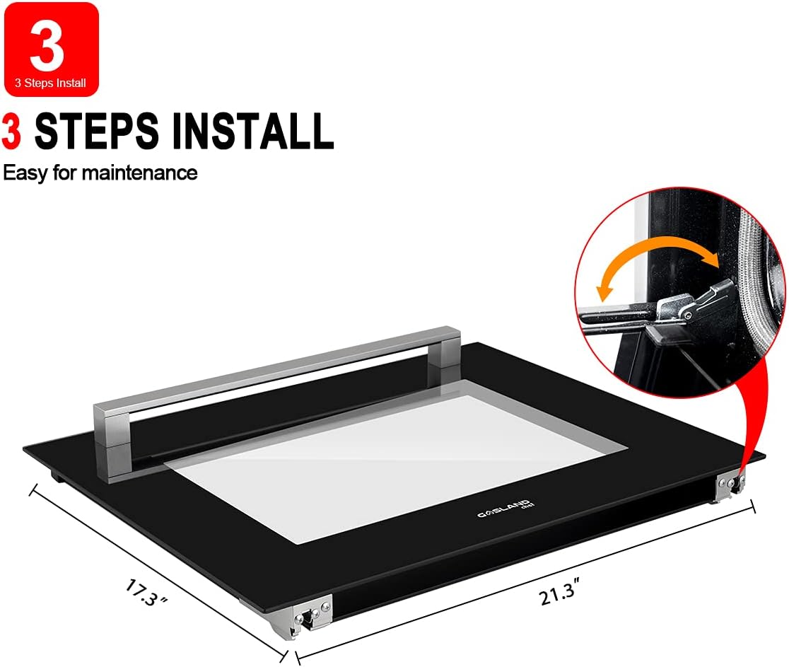 ESB60DOOR – Puerta de repuesto para horno de pared GASLAND Chef, horno integrado, vidrio negro