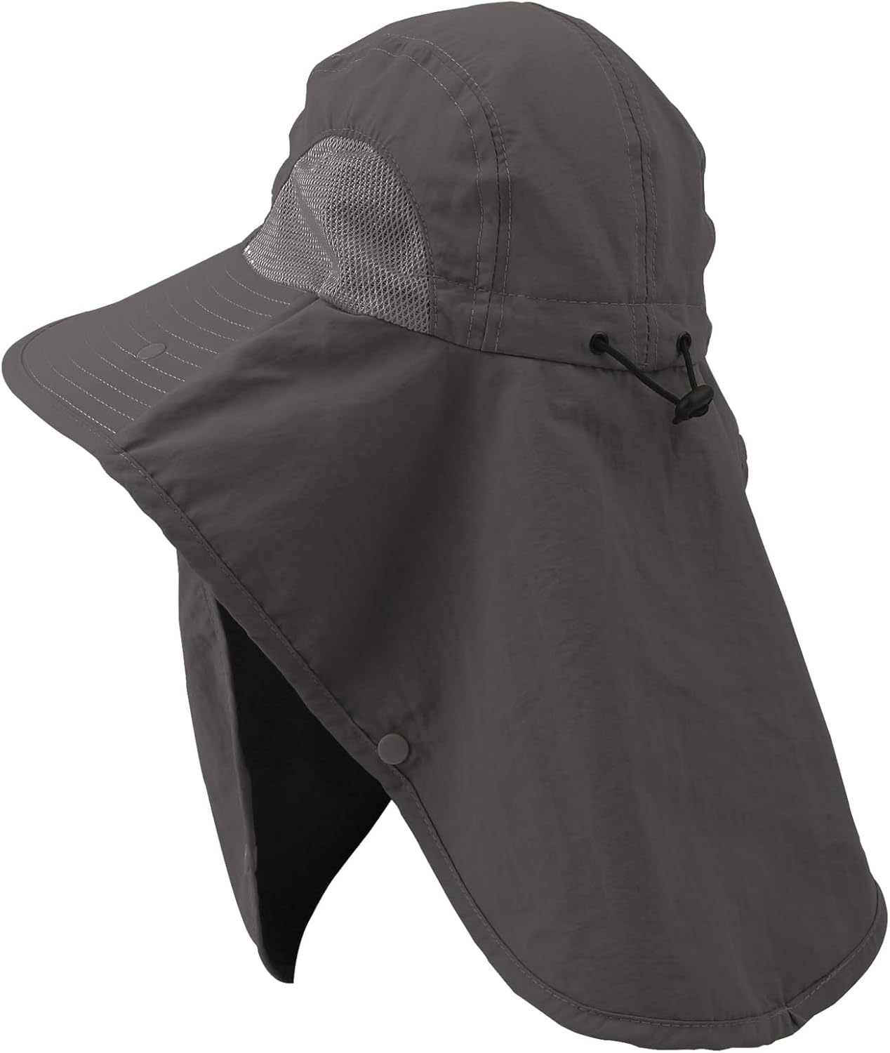 Sombrero de pesca UPF 50+ para hombre y mujer, sombrero de ala ancha con cubierta facial desmontable y solapa para el cuello